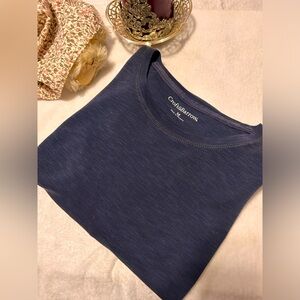 Croft & Barrow Mens Med Short Sleeve Crew Neck Pullover Top Deep Blue worn once